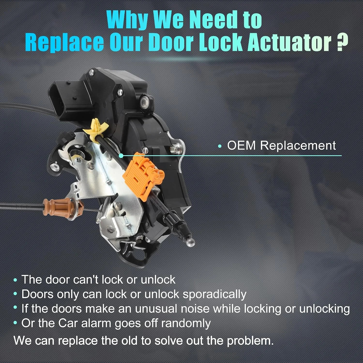 X AUTOHAUX Replacement Front Left Driver Side Power Door Lock Actuator Motor wit