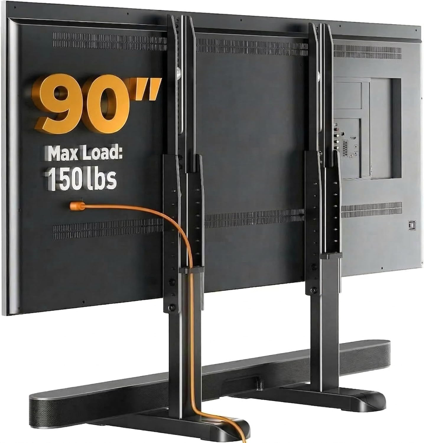 Perlegear Universal TV Stand Legs for Most 37–86 90 Inch TVs up to 150 lbs, Heig
