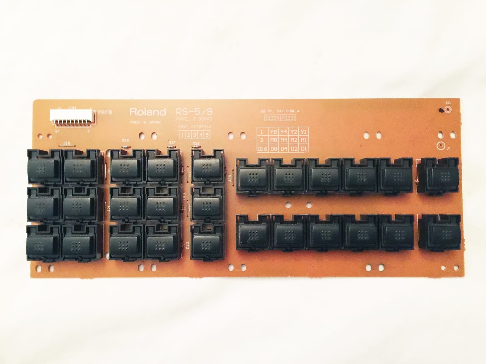 Roland RS-5 RS-9 Original Right Side Button Switch Panel Board Assembly.