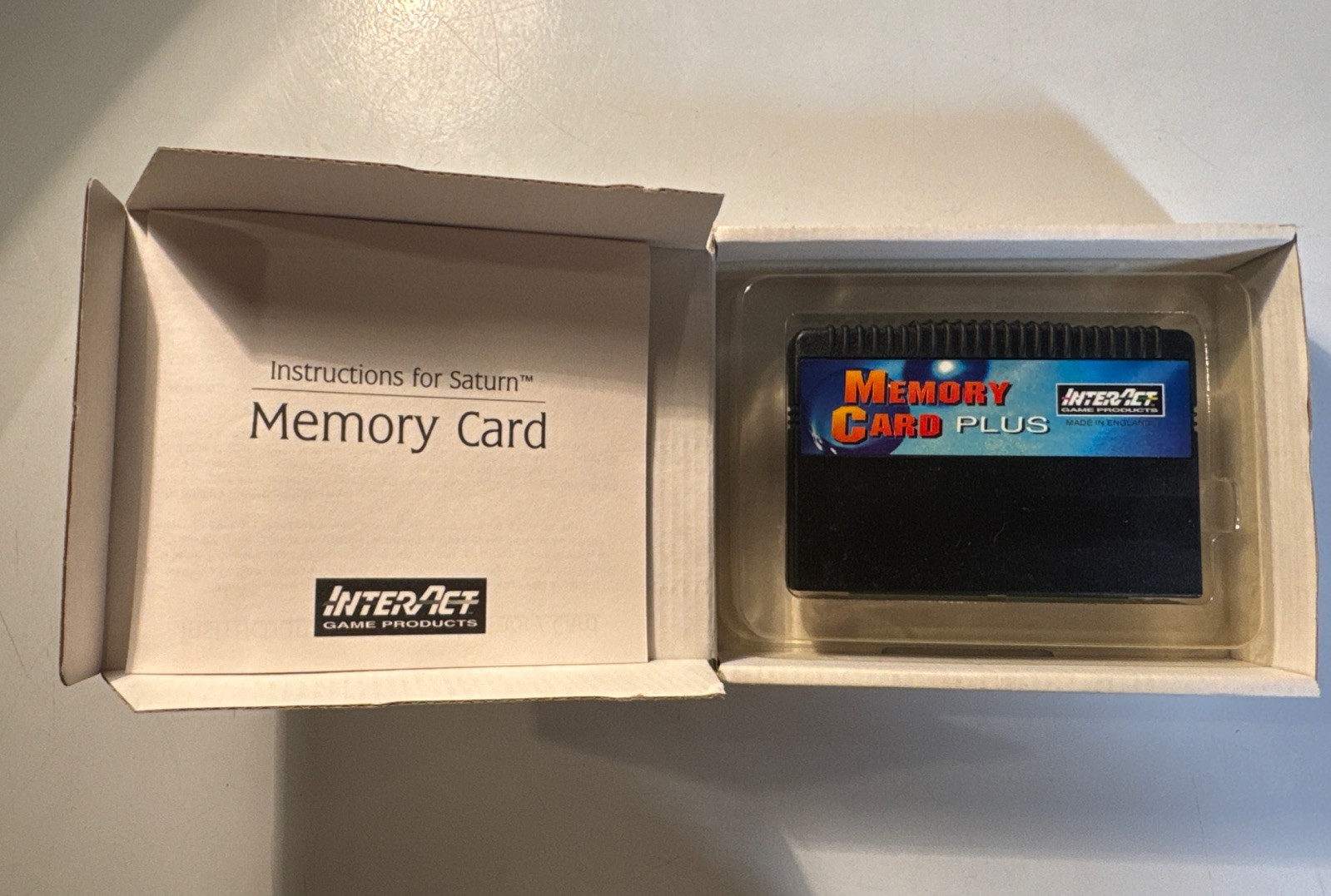 Interact Memory Card Plus (Sega Saturn) Tested Works Fully CIB Boxed With Manual