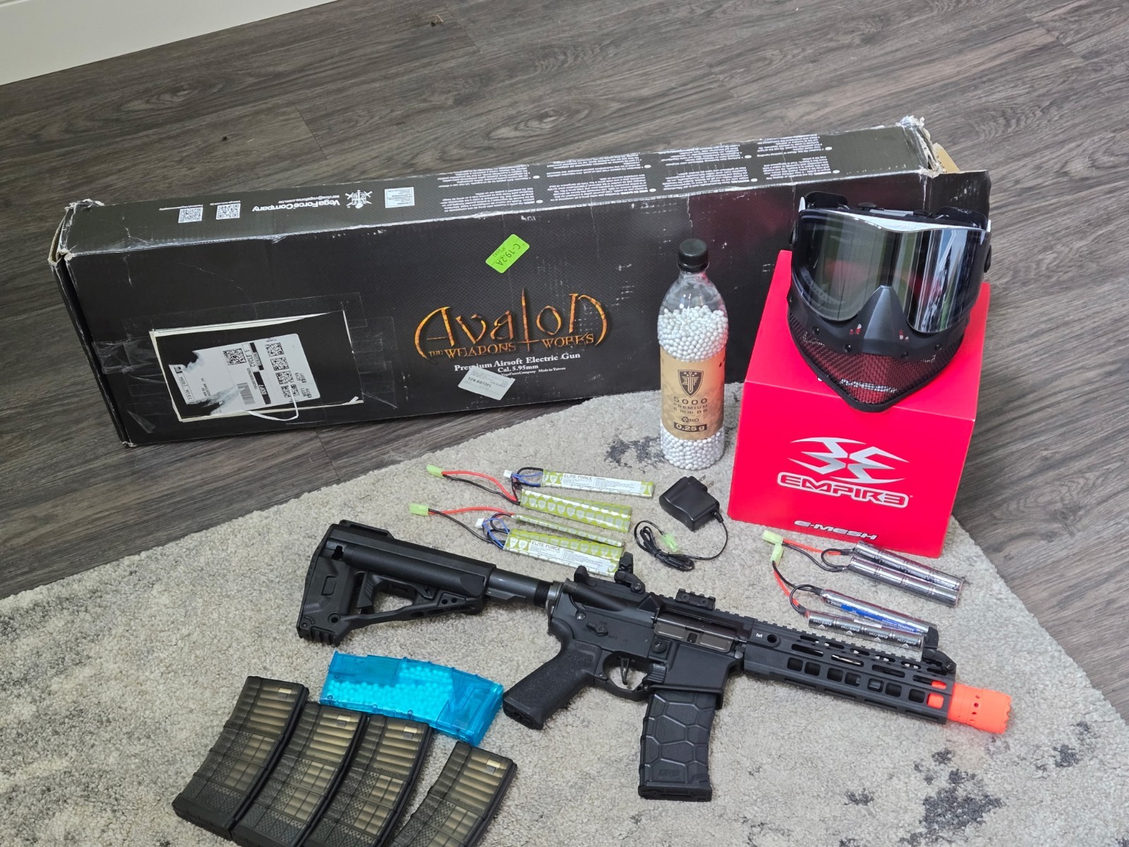 Avalon Saber CQB M-LOK AEG Electric Airsoft Rifle M-LOK, and accessories