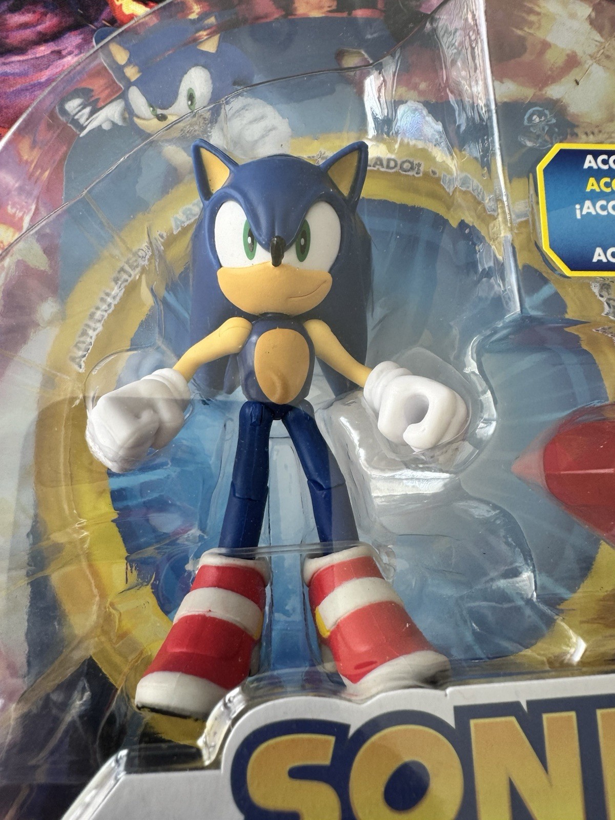 NEW Sonic The Hedgehog Jakks Pacific Soap Shoes Grind Shoes 4" SEALED sega Blue