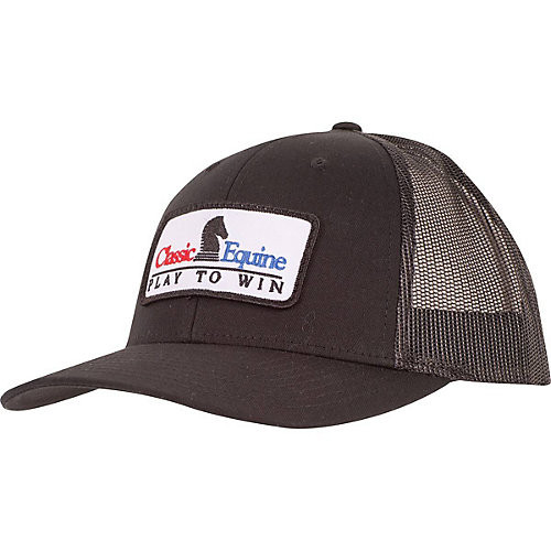 Classic Equine Snapback Ball Cap W/ Patch M/L Blck