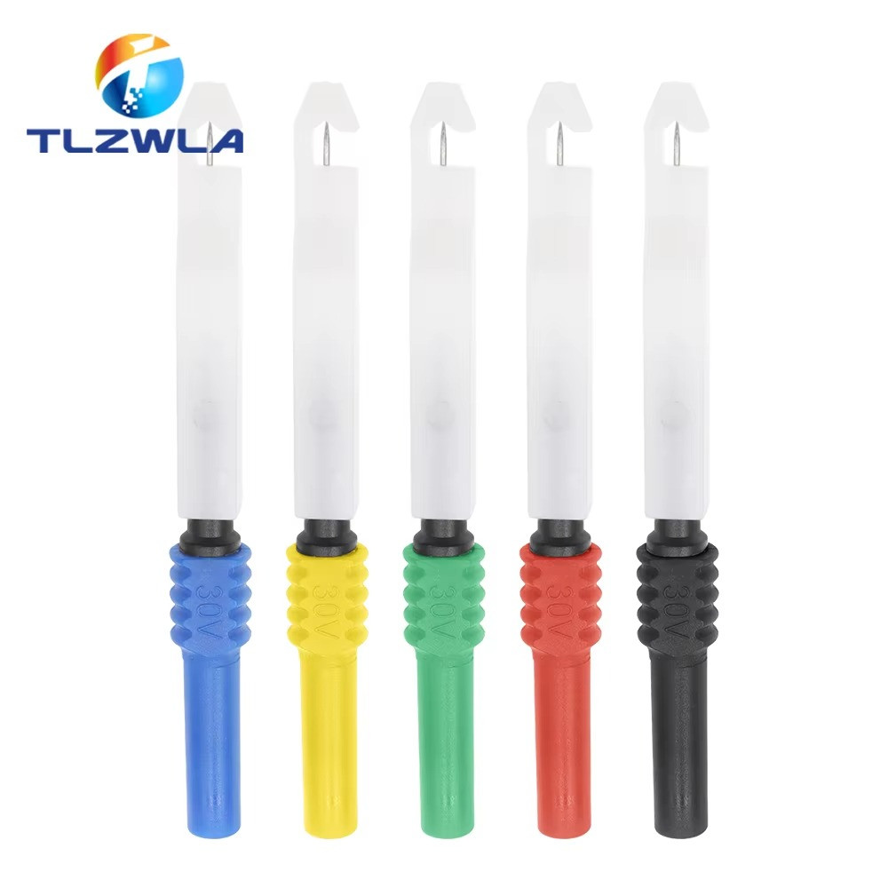 Each Color 5Pcs Multimeter Test Probe Wire Piercing Diagnostic Needle Tool Set