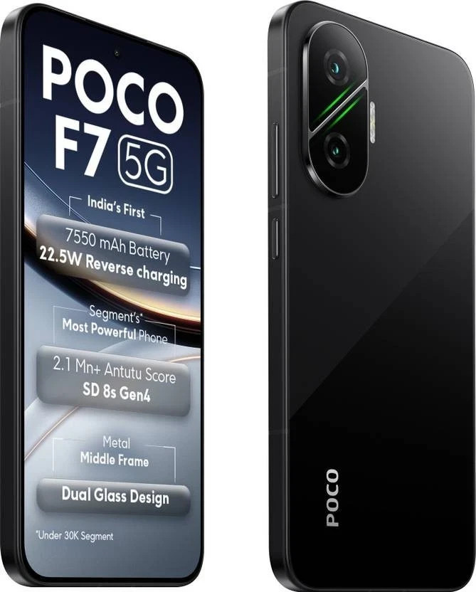 POCO F7 5G (Silver, 256 GB 12 GB ) 8s Gen 4 Processor NFC 6.83" Global Version.