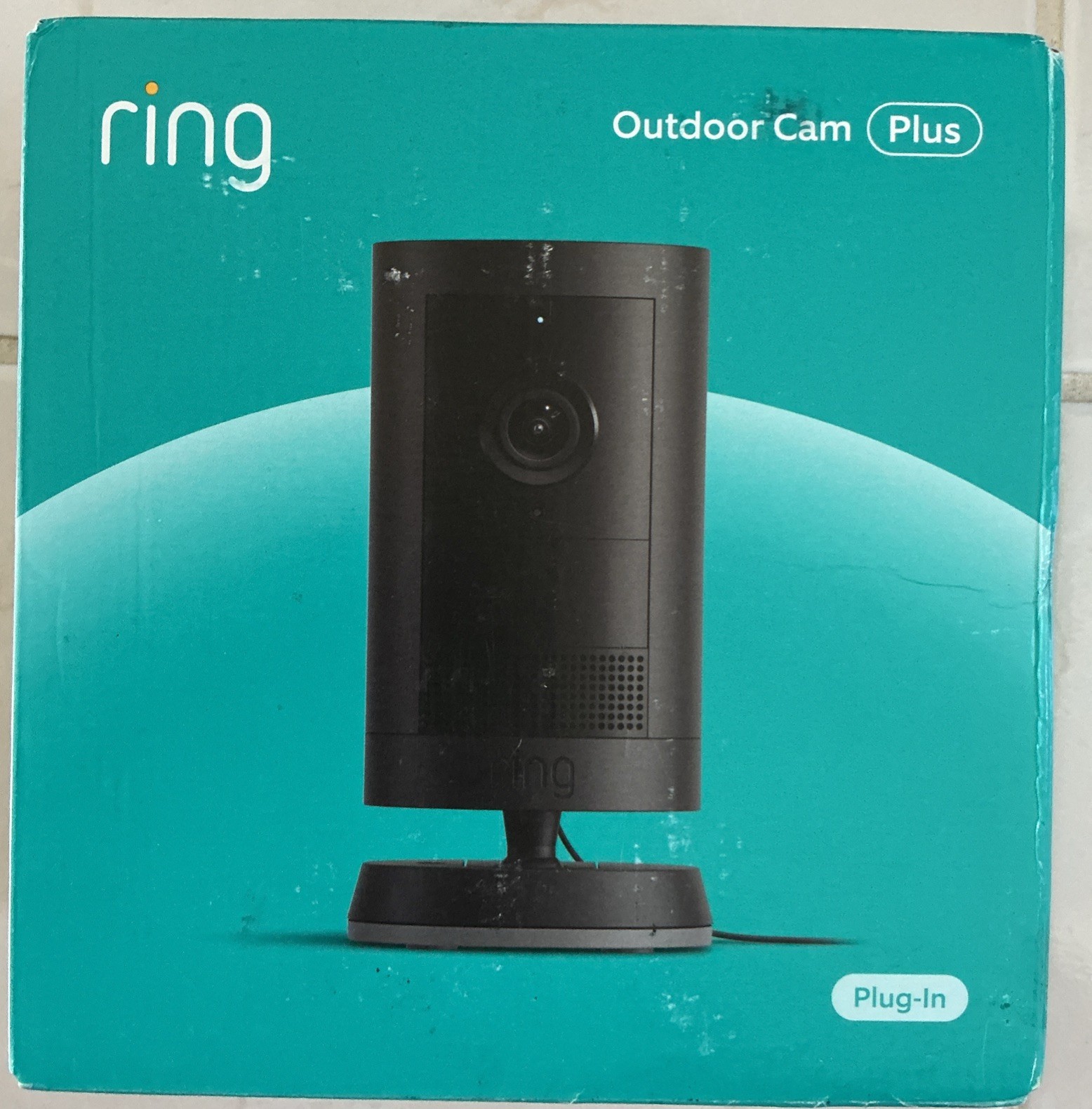 Ring Outdoor Cam Plus | Plug-In | 2K Video and Ring Vision Color Black. New