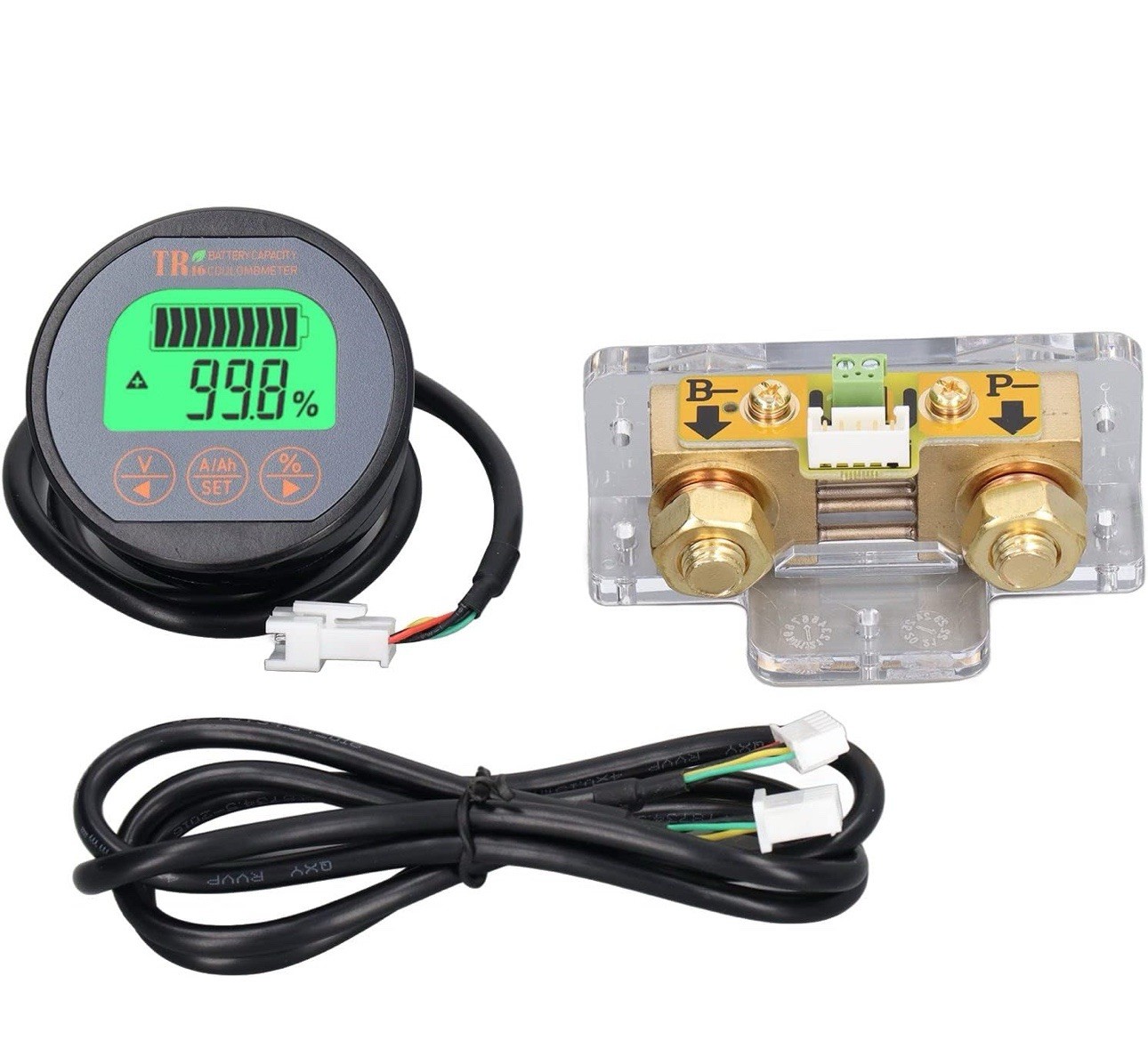 Eujgoov TR16H Multimeter 8-120V 500A Battery Monitor Power DC Meter Battery...