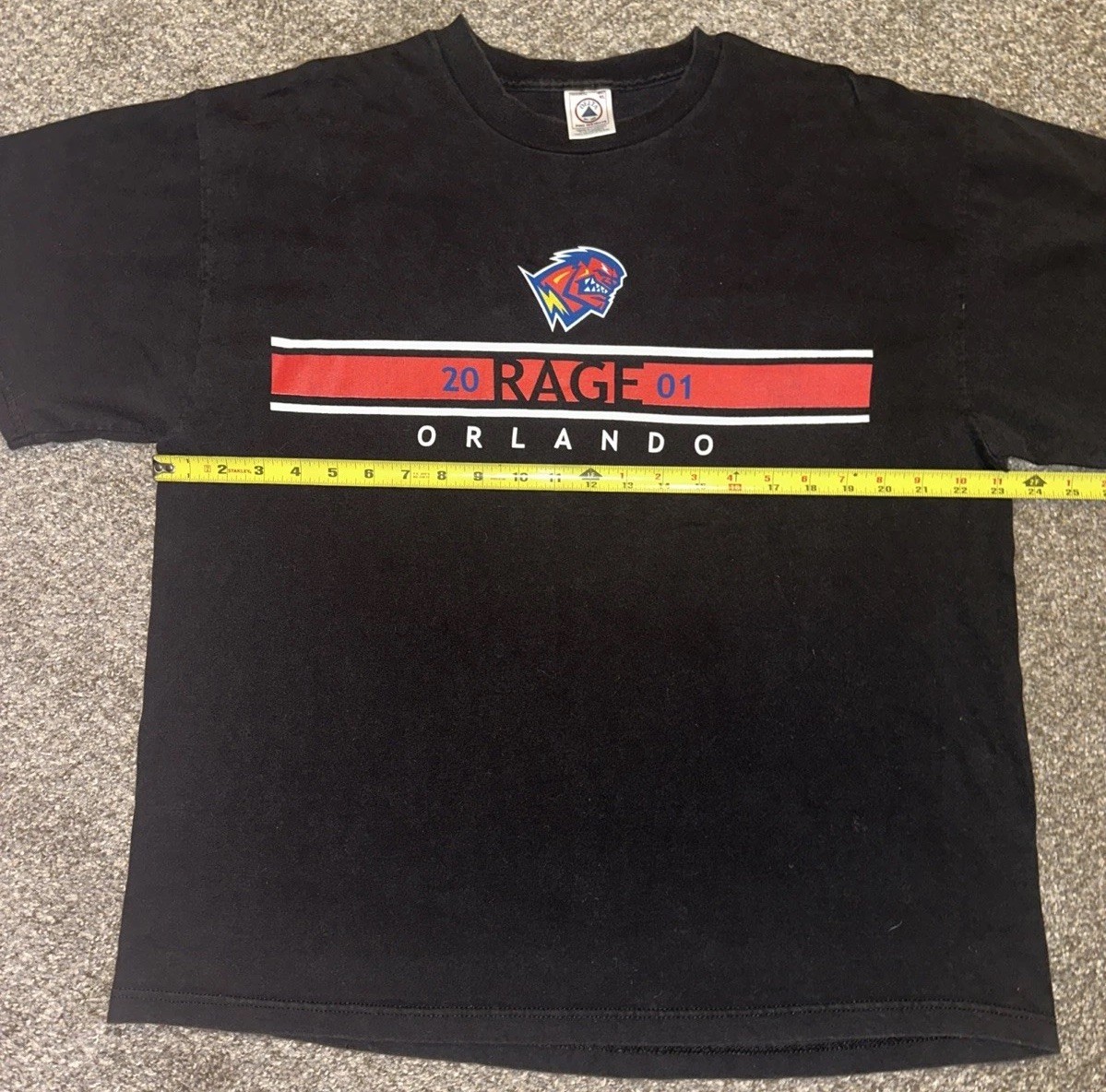 Orlando Rage 2001 XFL Football Shirt Size Black Delta Tag