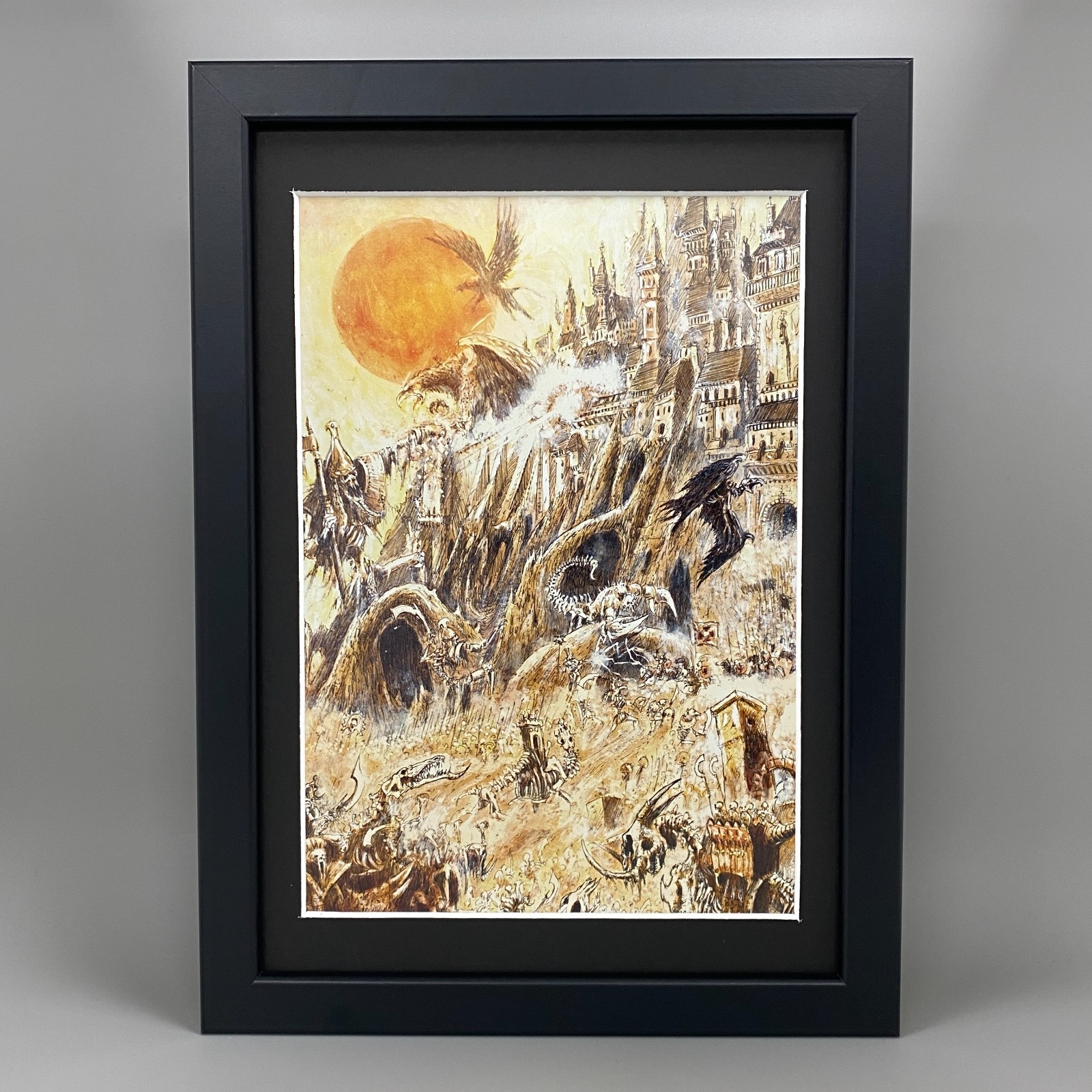CHAOS SIEGE FRAMED ART JOHN BLANCHE REALM CHAOS UNDEAD WARHAMMER AGE OF SIGMAR