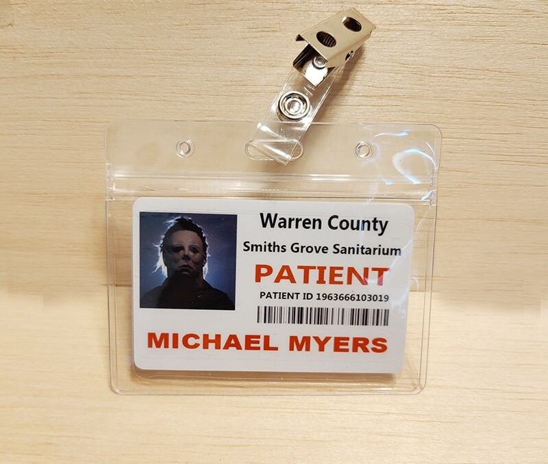 Halloween Michael Myers Warren County's Smith's Grove Sanitarium ID Card