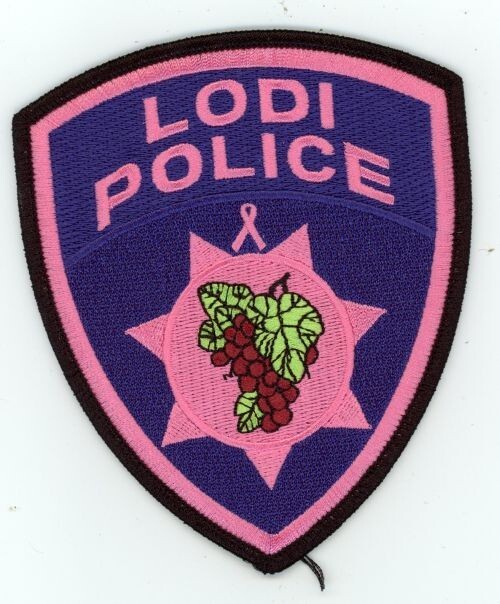 CALIFORNIA CA LODI POLICE PINK BREAST CANCER NICE SHOULDER PATCH SHERIFF