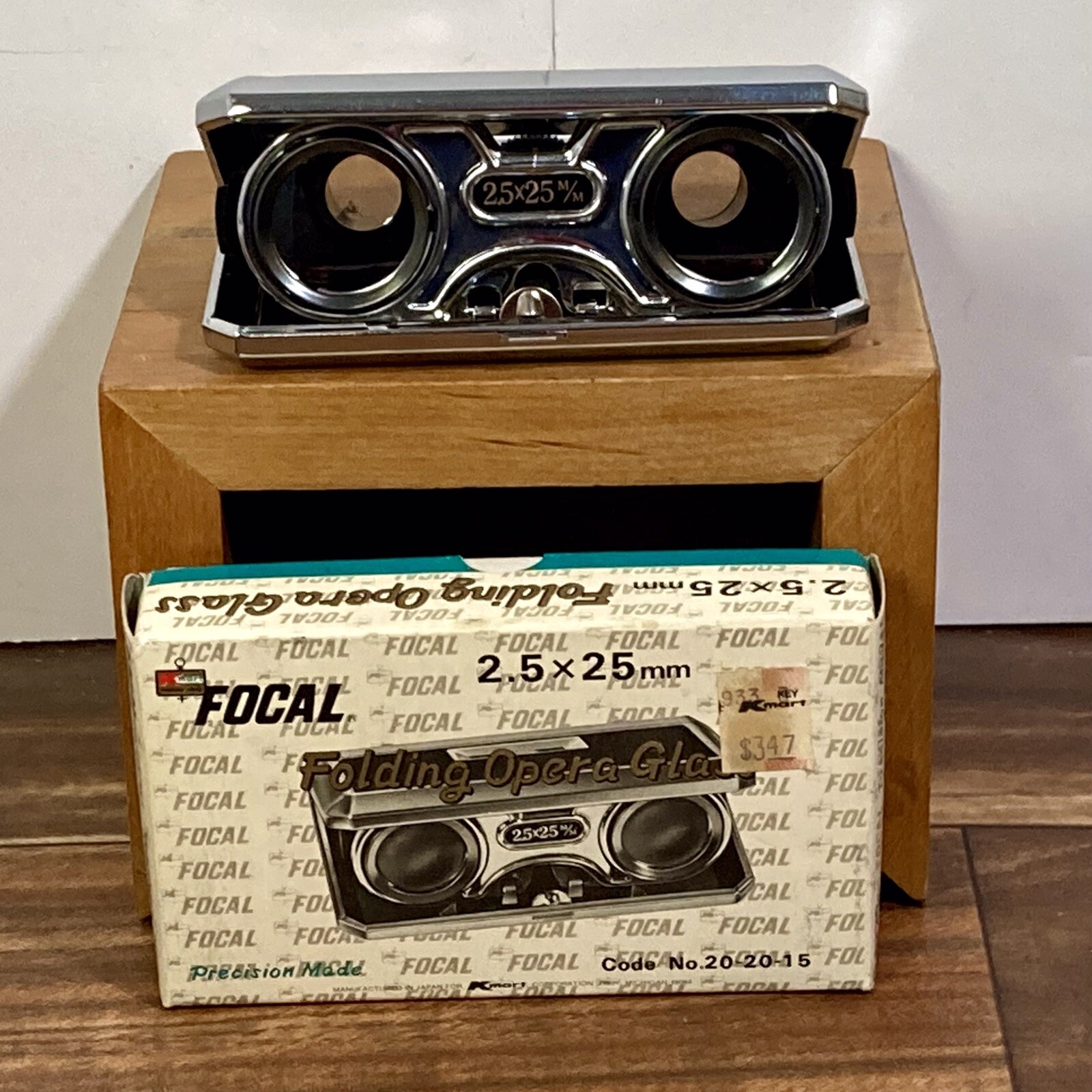 Focal 'K-mart Corp' Folding Opera Glass No. 20-20-15 2.5 x 25 mm in Original Box
