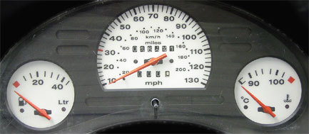 Lockwood Vauxhall Corsa B 10-130MPH no Rev Counter no Rest pegs CREAM Dial Kit