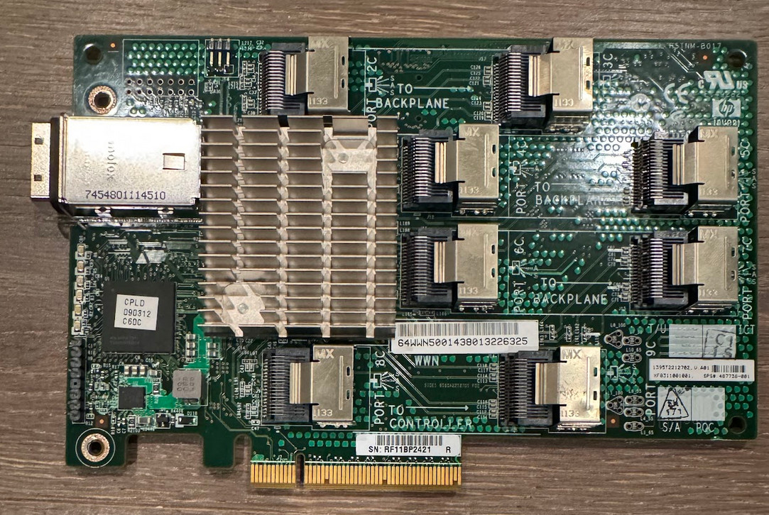 HP 468405-002 487738-001 24-Bay 3GB SAS Expander Card 468406-B21