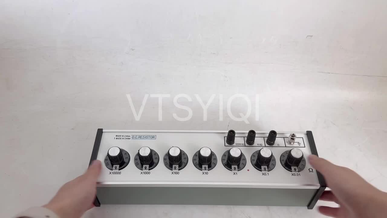 7 Dials Decade Resistance Box with Min Step 0.01Ω Reference Power 0.5W