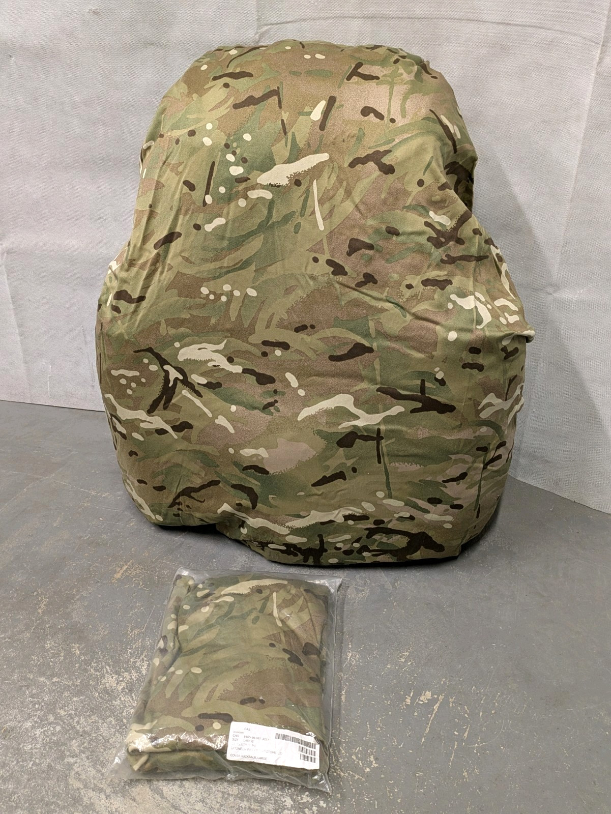 British Army - Military - MOD - Bergen MTP Camo Rucksack Cover Size Large - NEW