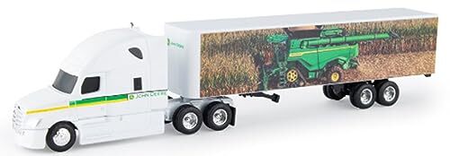 LP82769 - John Deere 1/64 Freightliner Semi with X9 Combine Graphics Trailer