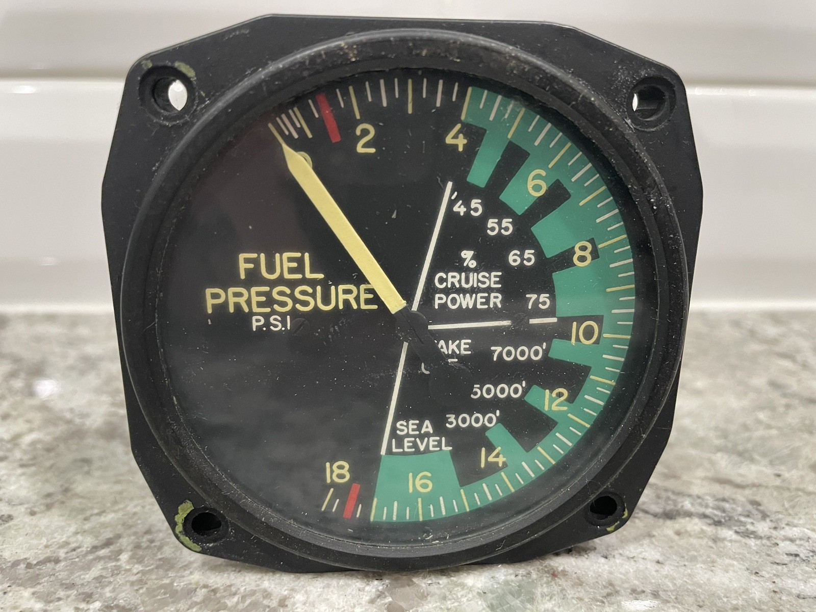 Vintage 1959 22-869B Garwin Fuel Pressure Indicator Beech Bonanza