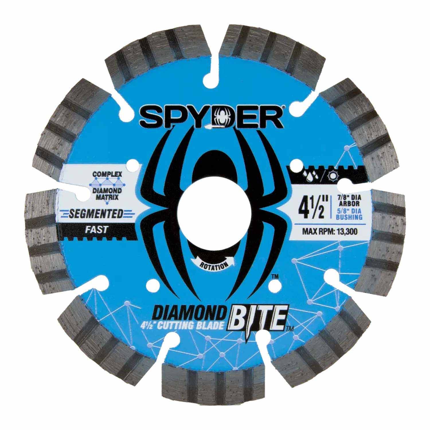 Spyder 14120 4-1/2" Wet/Dry Segmented Diamond Saw Blade