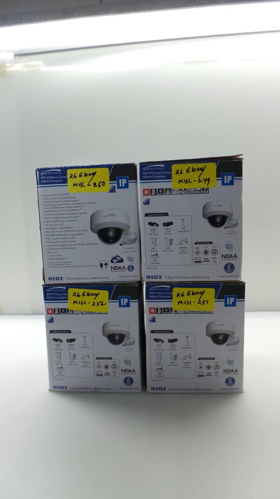 05D2 Speco Technologies 5MP IP Dome Camera - Advanced Analytics, NDAA - Open Box
