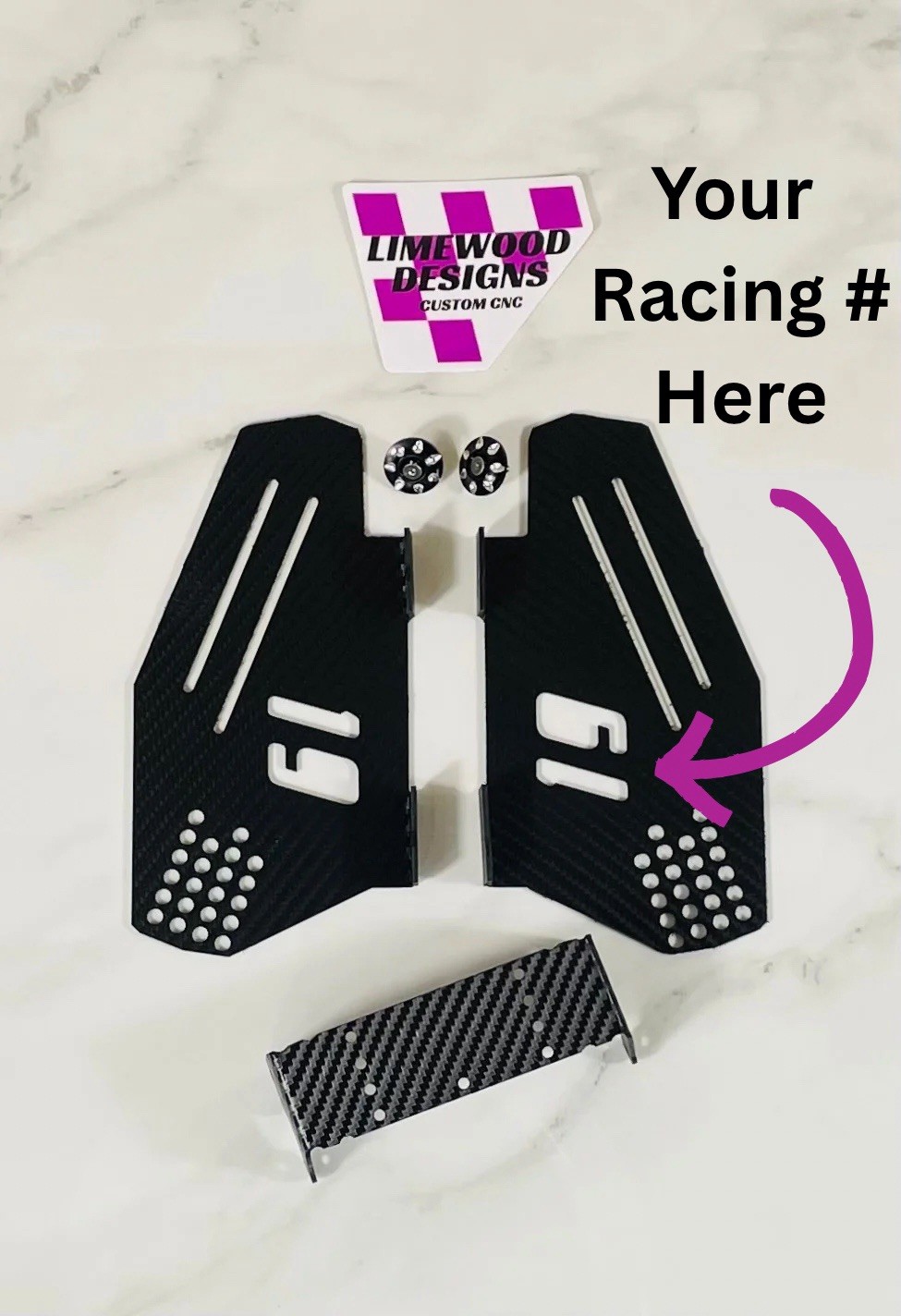 Custom Works 9057 Front and 3425 Top Wing Mounts Kydex Set
