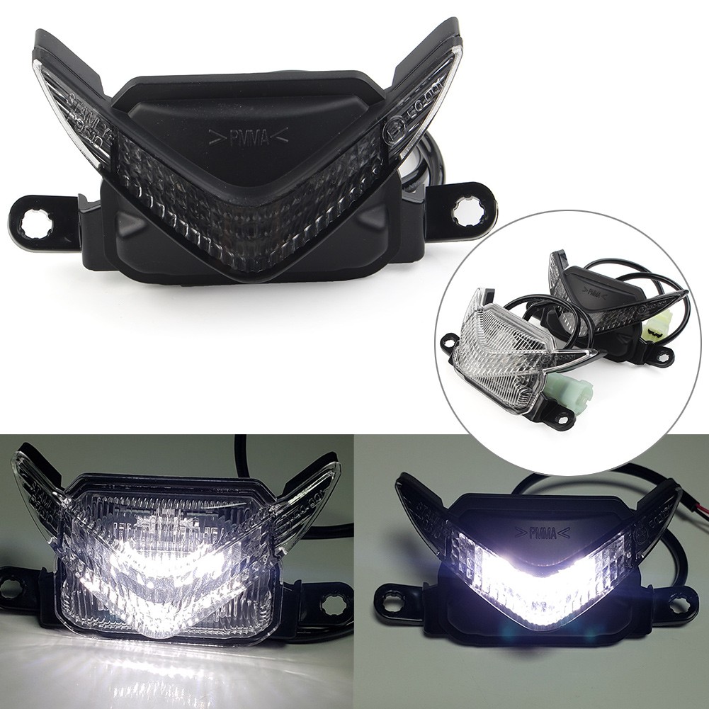 LED Front Upper Top Headlight Bulbs White Light For 2007-12 08 Honda CBR600RR