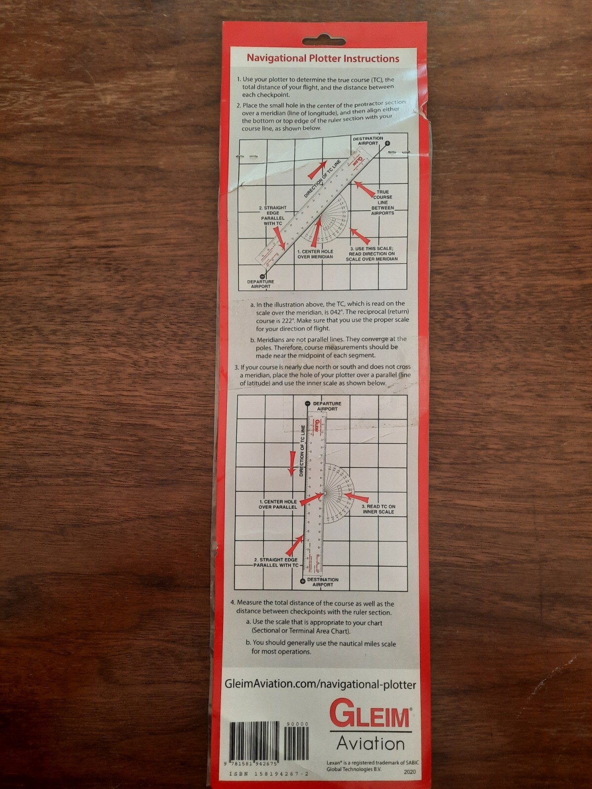 Gleim Navigational Plotter | Sectional & TAC Scale | Statute & Nautical Scales