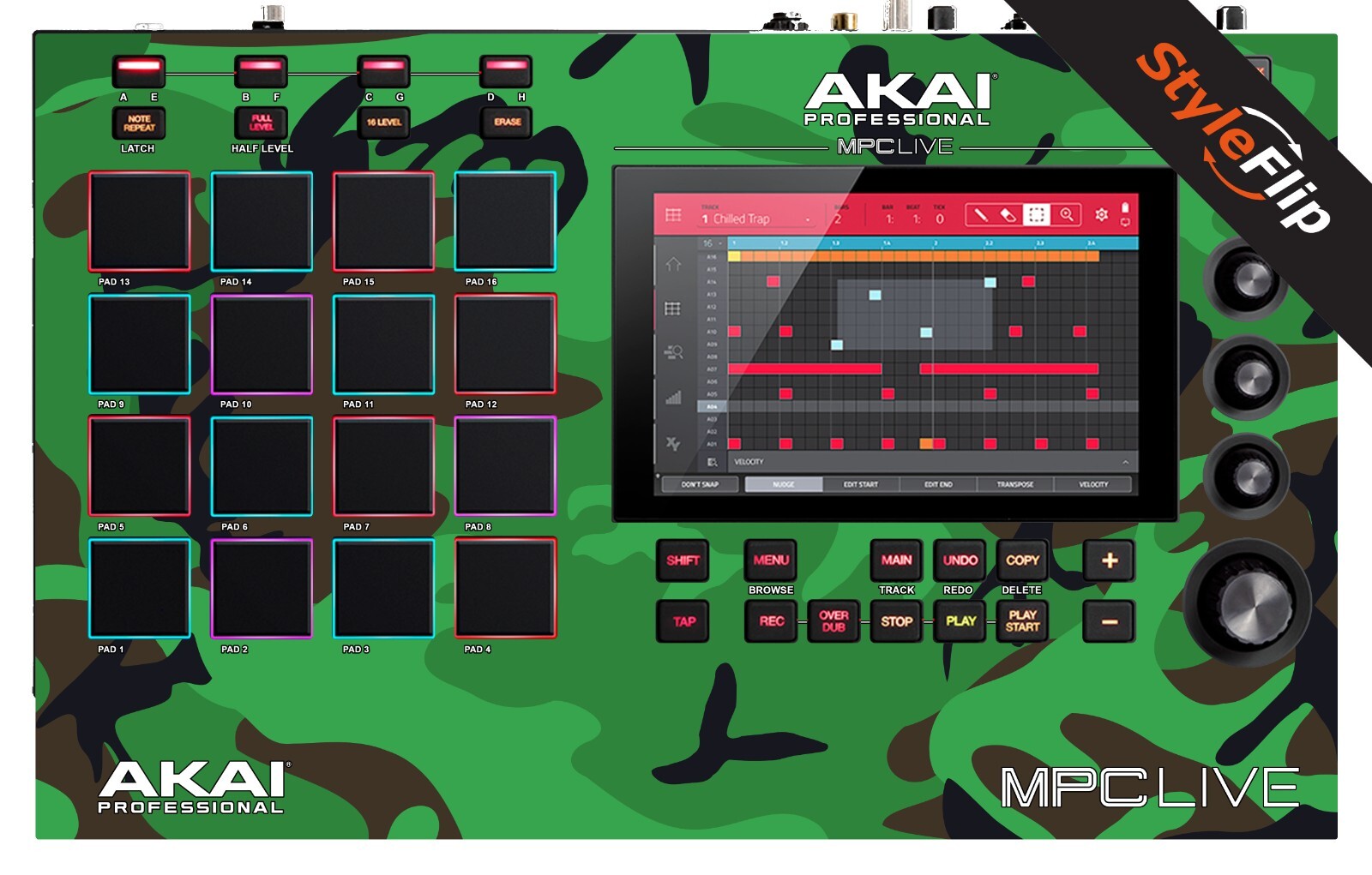 AKAI MPC Live Skin | Green Camo | Protective Decal | StyleFlip Skins