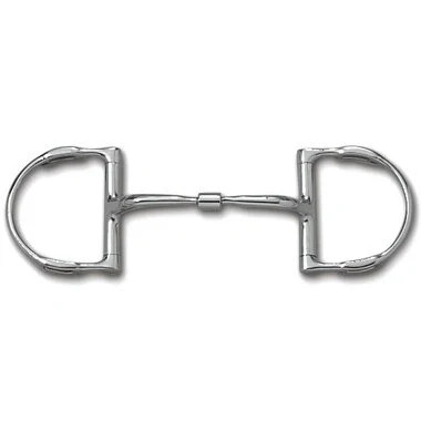 Myler English Dee Snaffle Bit with Hooks - MB 01 Comfort Snaffle Level 1, 5”