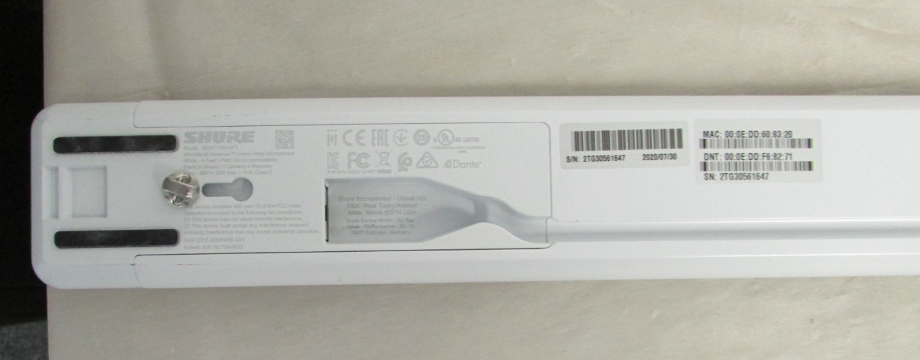 Shure MXA710W-4FT (White) Microflex Wireless UNIT ONLY