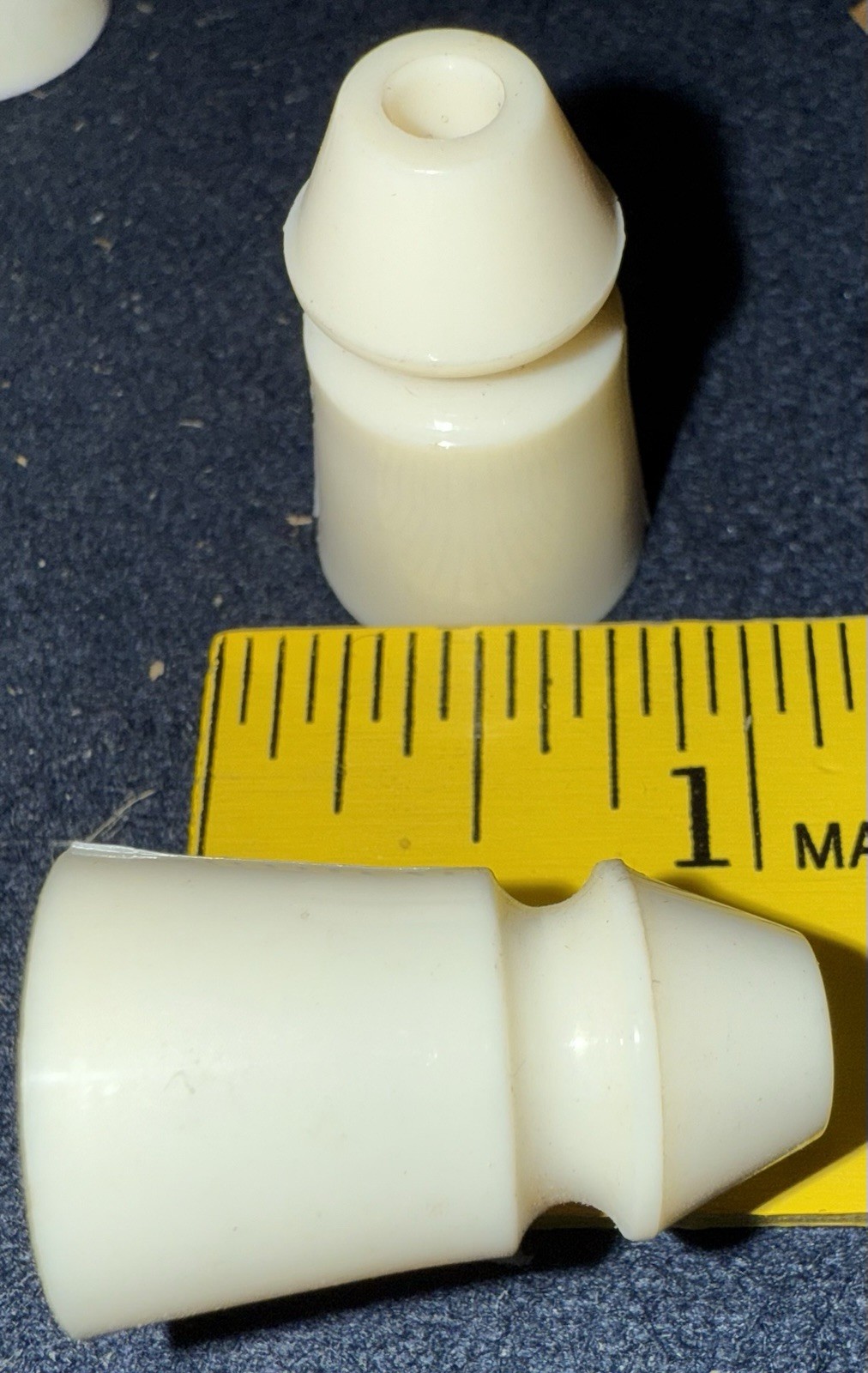 Pinball Machine Original Factory Post - Plastic - White - 1” - Set of 2