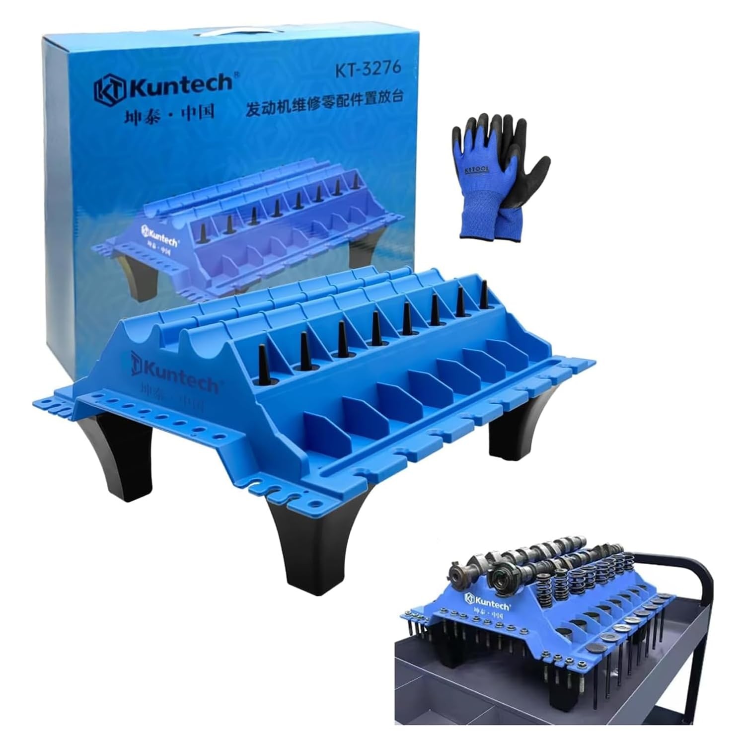 Engine Cylinder Head Organizer Valves Tool,Engine Organizer Parts Tray,Valvet...
