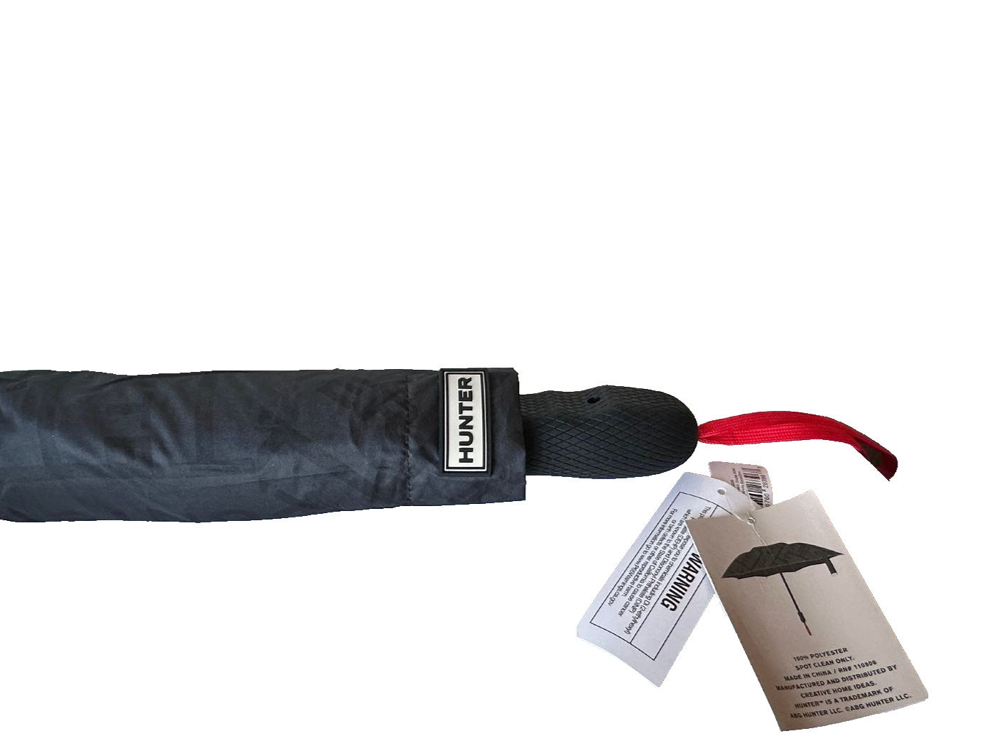 NWT HUNTER Vented Compact Umbrella  With All Over Logo Patch Double Sided