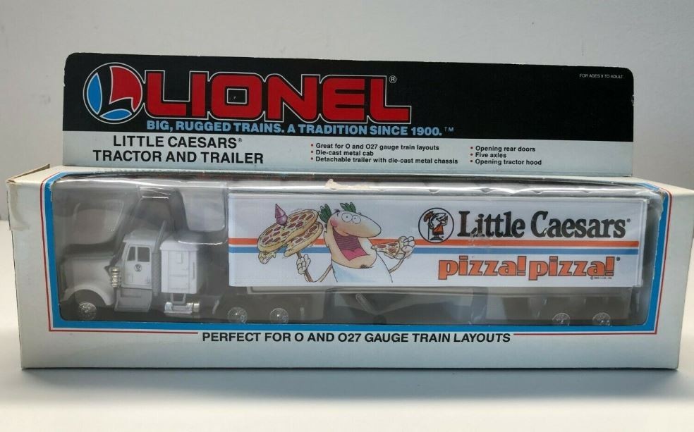 Lionel 6-12864 O / O27 Gauge Little Caesars Tractor & Trailer Die Cast & Plastic