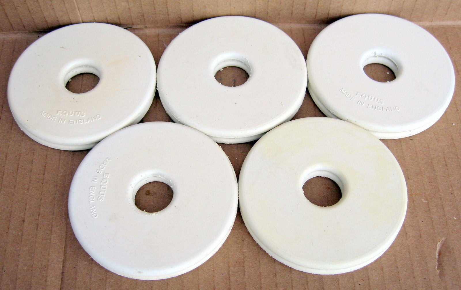 Rubber bit discs 5 pairs (10 pieces) in white