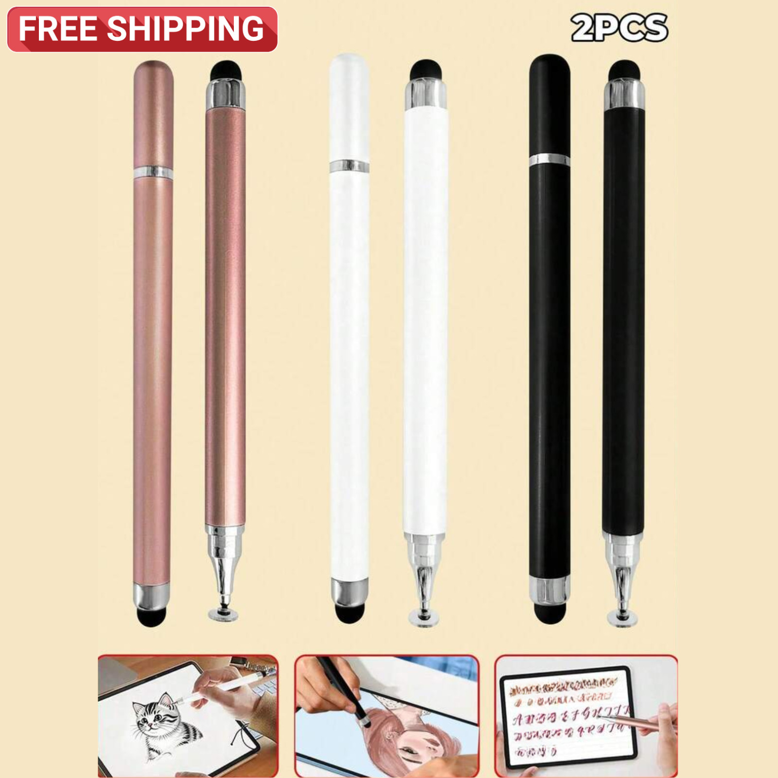 Universal Stylus Pen Capacitive 2 in1 Disc Stylus Touch Screen Pen Phone Tablet