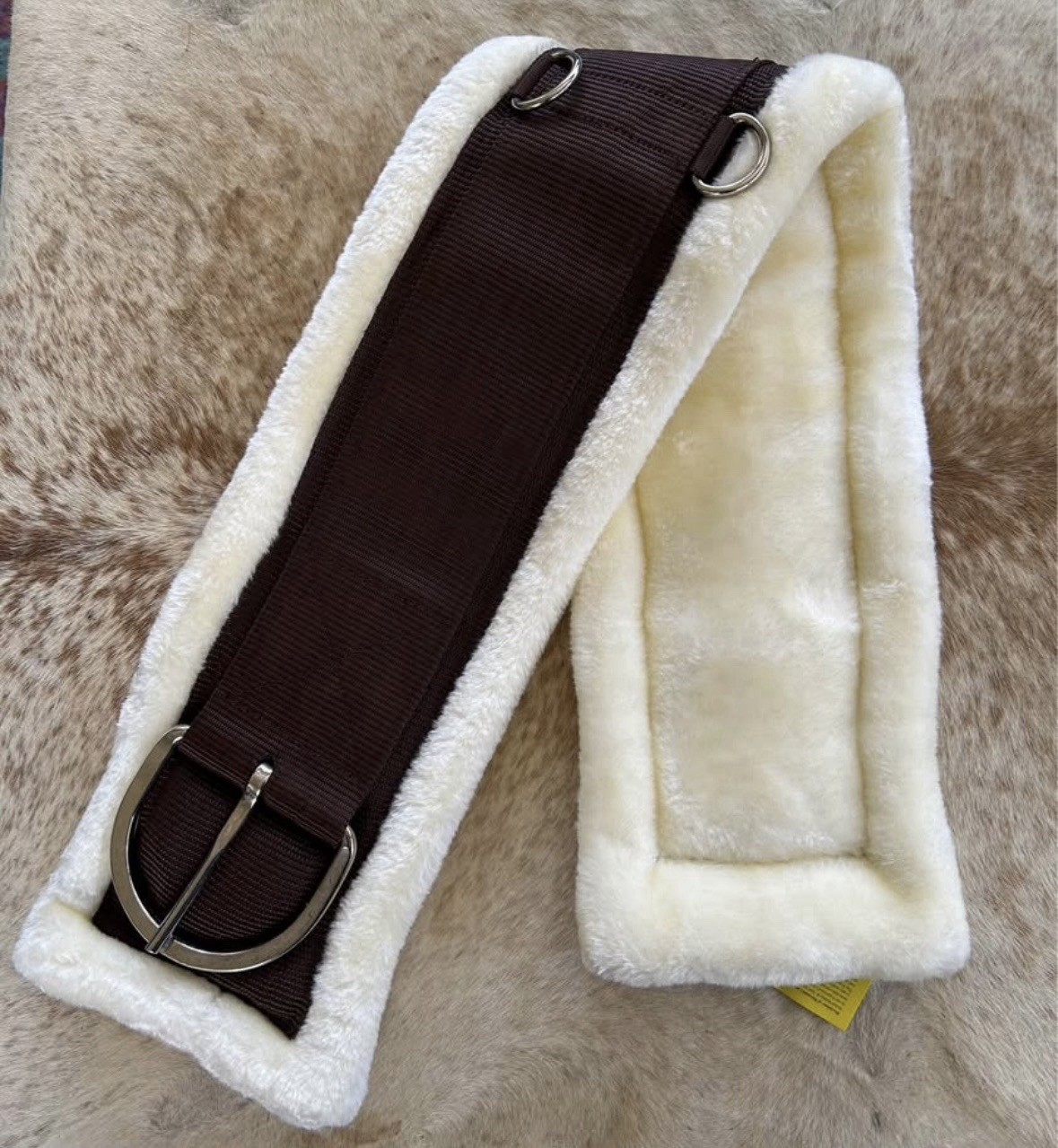 32” Western Fleece Girth Cinch Brown Woven Nylon Top FREE SHIPPING