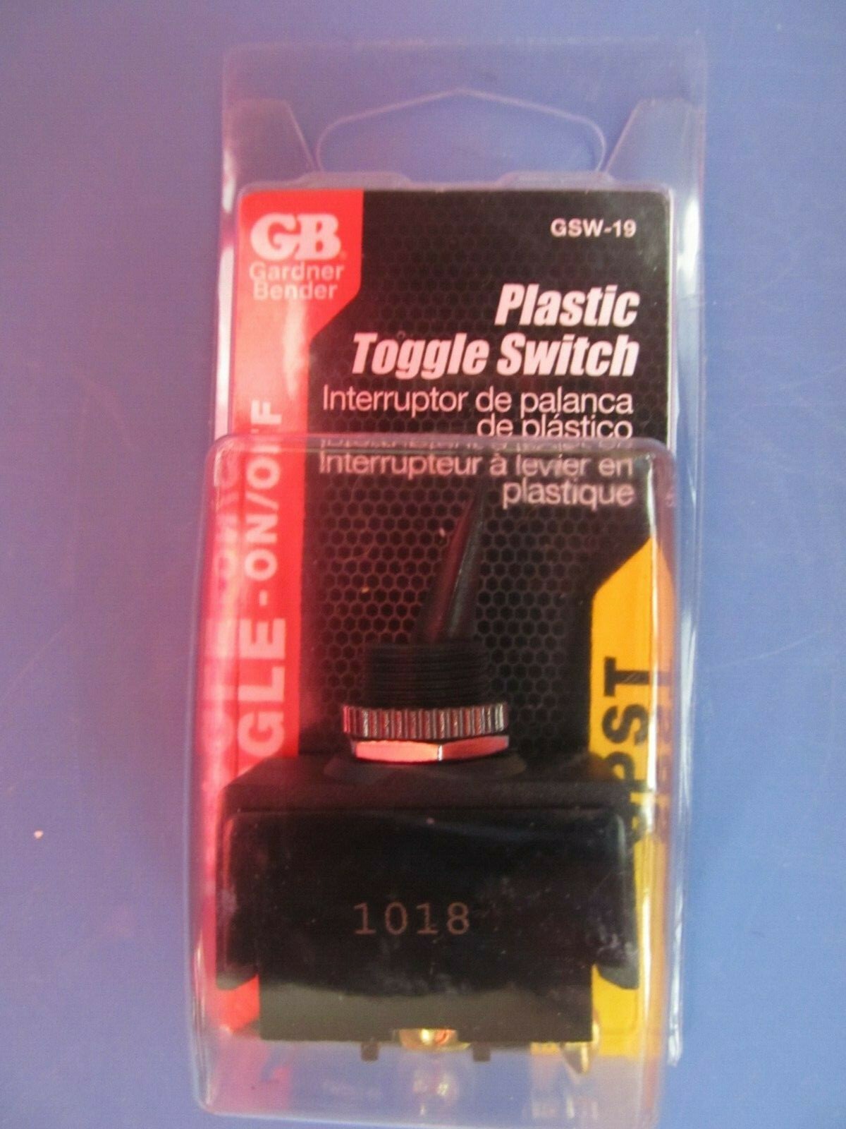 Gardner Bender Insulated Toggle Switch SPST On/Off GSW-19 NEW