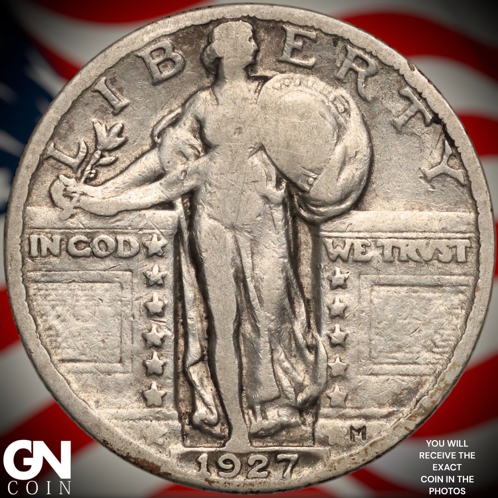 1927 P Standing Liberty Quarter B2514
