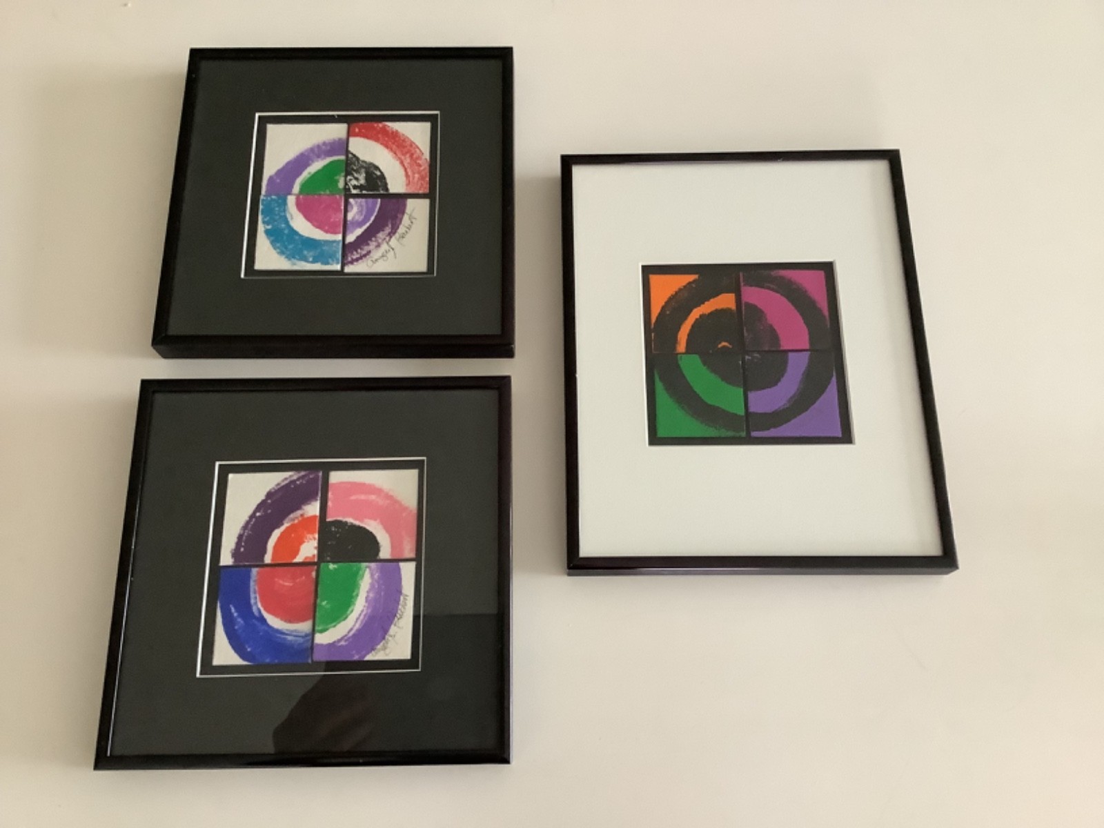 Lot of 3 Mixed Media Artworks by Angela Reichart