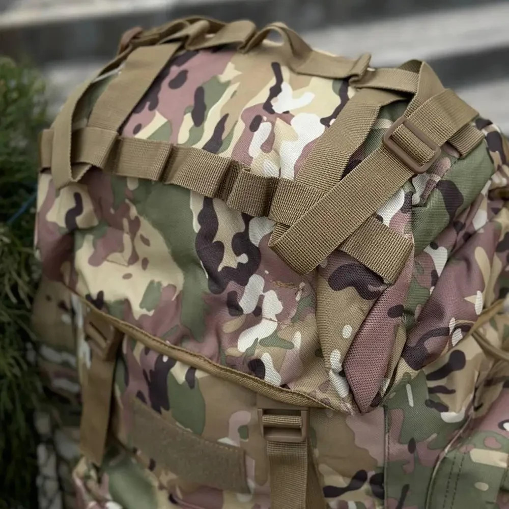 Tactical backpack 120L with aluminum frame multicam💛💙