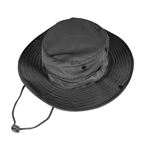 Sun Hats for Men Women Bucket Hat UPF 50+ Boonie Hat Foldable UV 1pack-black