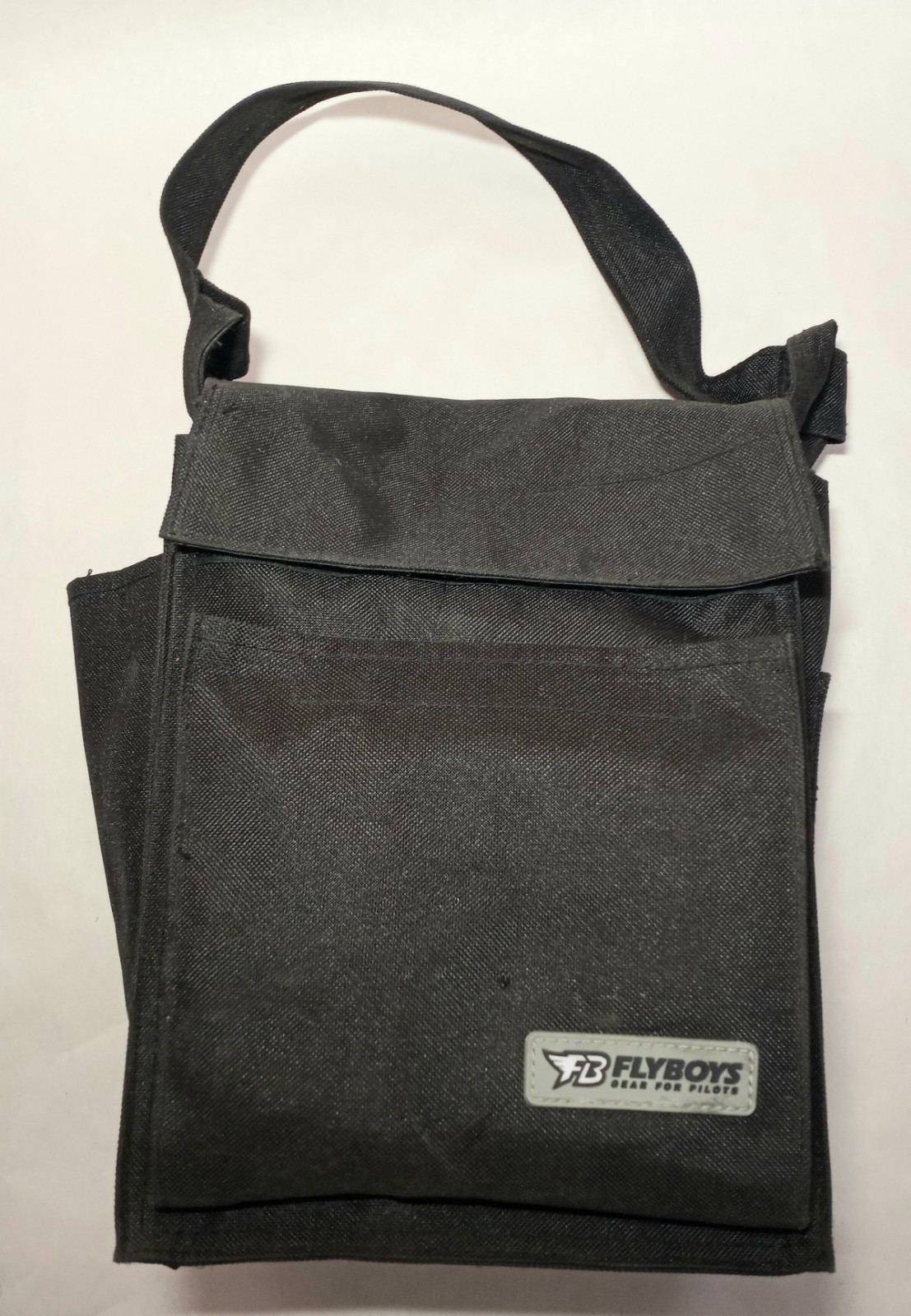 Flyboys Pilot Hand Bag Small 10"×8" Flight Gear Pen & Side  Pockets, Front Back