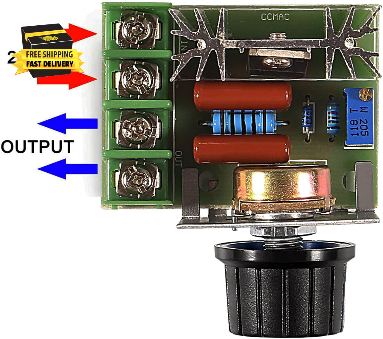 2000W PWM AC Motor Speed Control Module Dimmer Speed Regulator AC 50-220V 2000W(