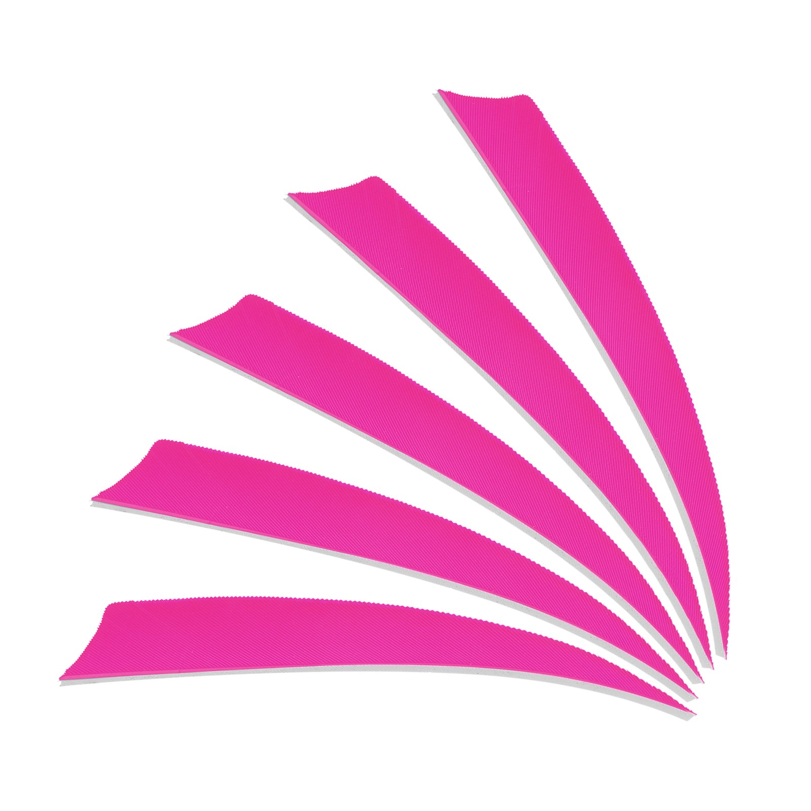 25Pcs 4 Inch Arrows Vanes Left Wing Arrow Feather Turkey Fletching, Fuchsia