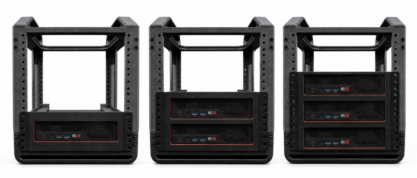 Minisforum MS-A2 3U Rack Enclosure - 2 Node Mount