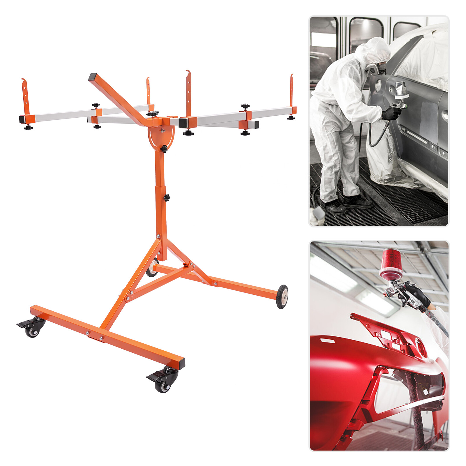 Orange Multifunction Paint Stand 180?? Rotatable Steel Paint Stand Modern