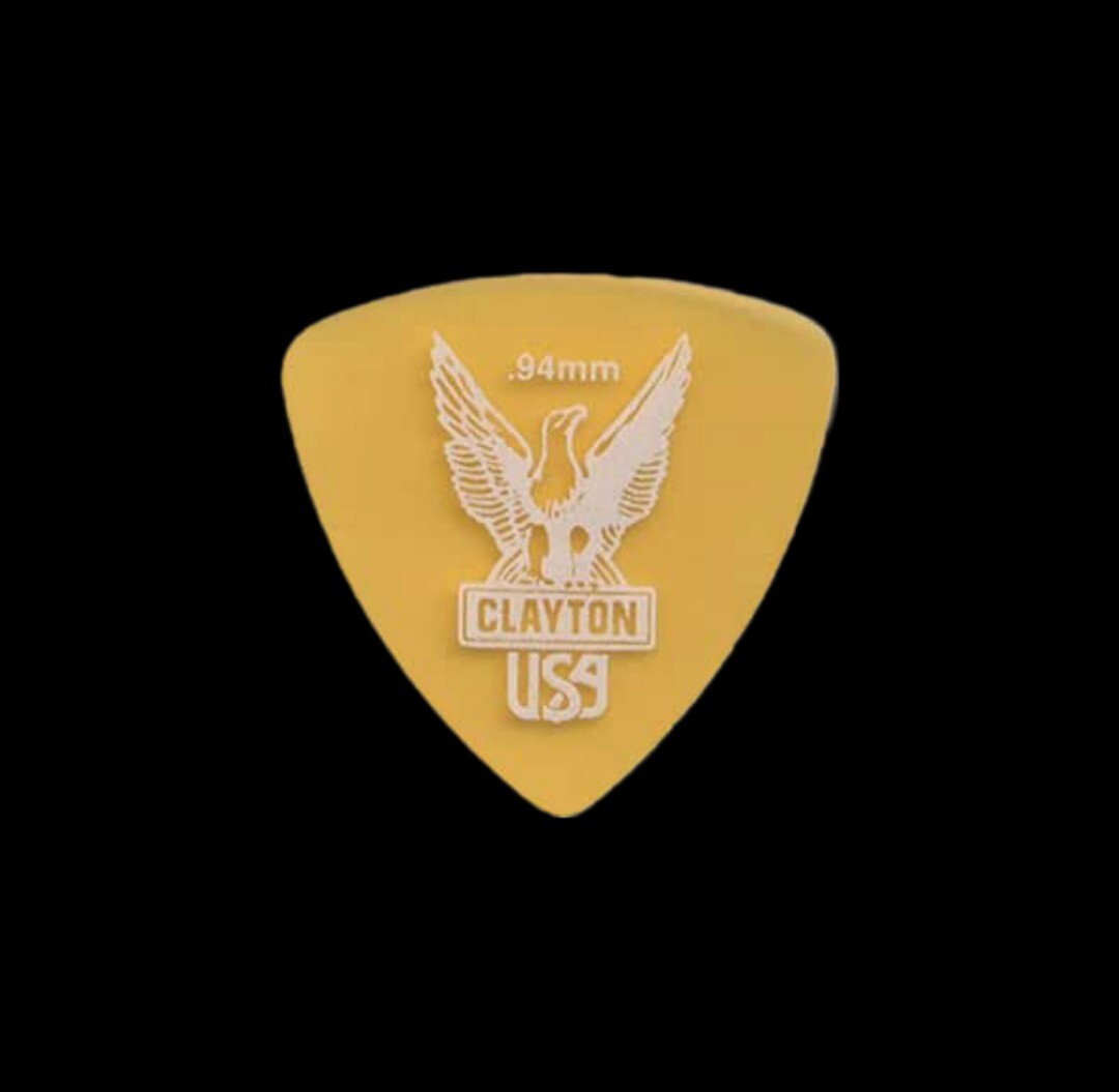 Clayton Ultem Gold Rounded Triangle Picks .94mm 3 Picks