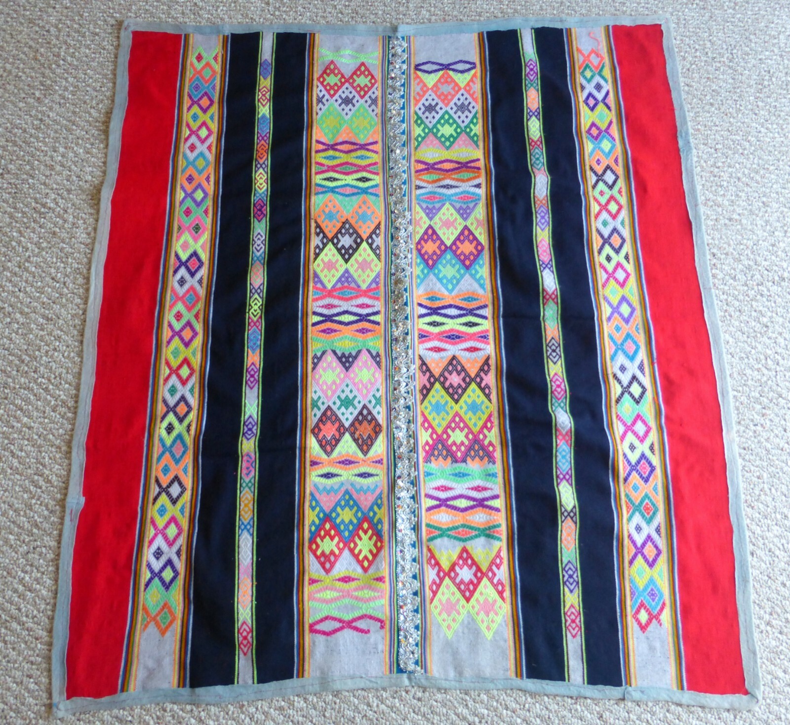 Andean Hand-wove Q'ero Mastanas -Peruvian Aguayo Manta - Andean Mountain Textile