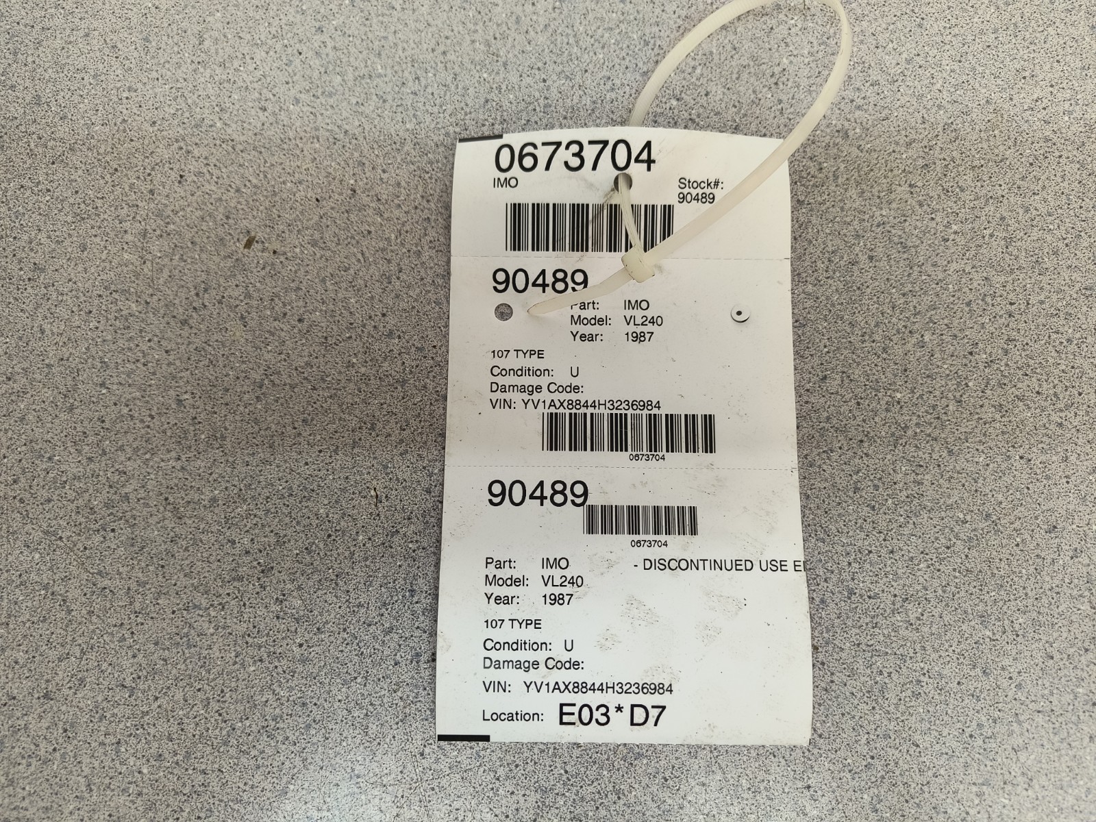 85-88 VOLVO 240 EZK ECU Ignition Control Unit Computer Module OEM 1346107